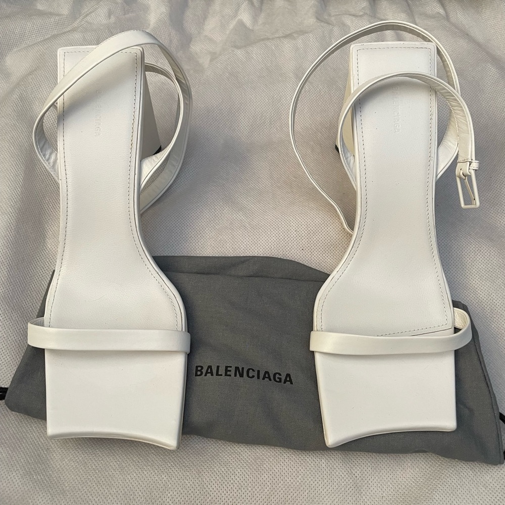 Balenciaga Women's White Heels